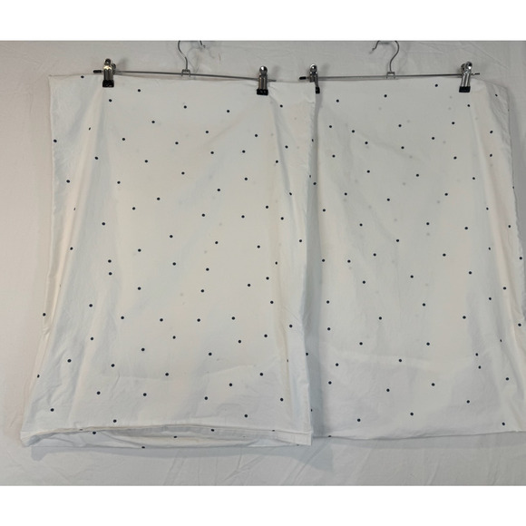 Brooklinen Standard Pillowcase Set Pair Pillow Cover Case Black White Polka Dots - Picture 1 of 6